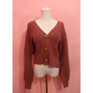 Dynamite Cozy Knit Button-Up Sweater